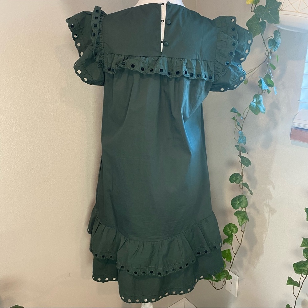 Stellah Girls  Ruffle Elegant Green Dress, size Medium with‎ pockets - Picture 4 of 11